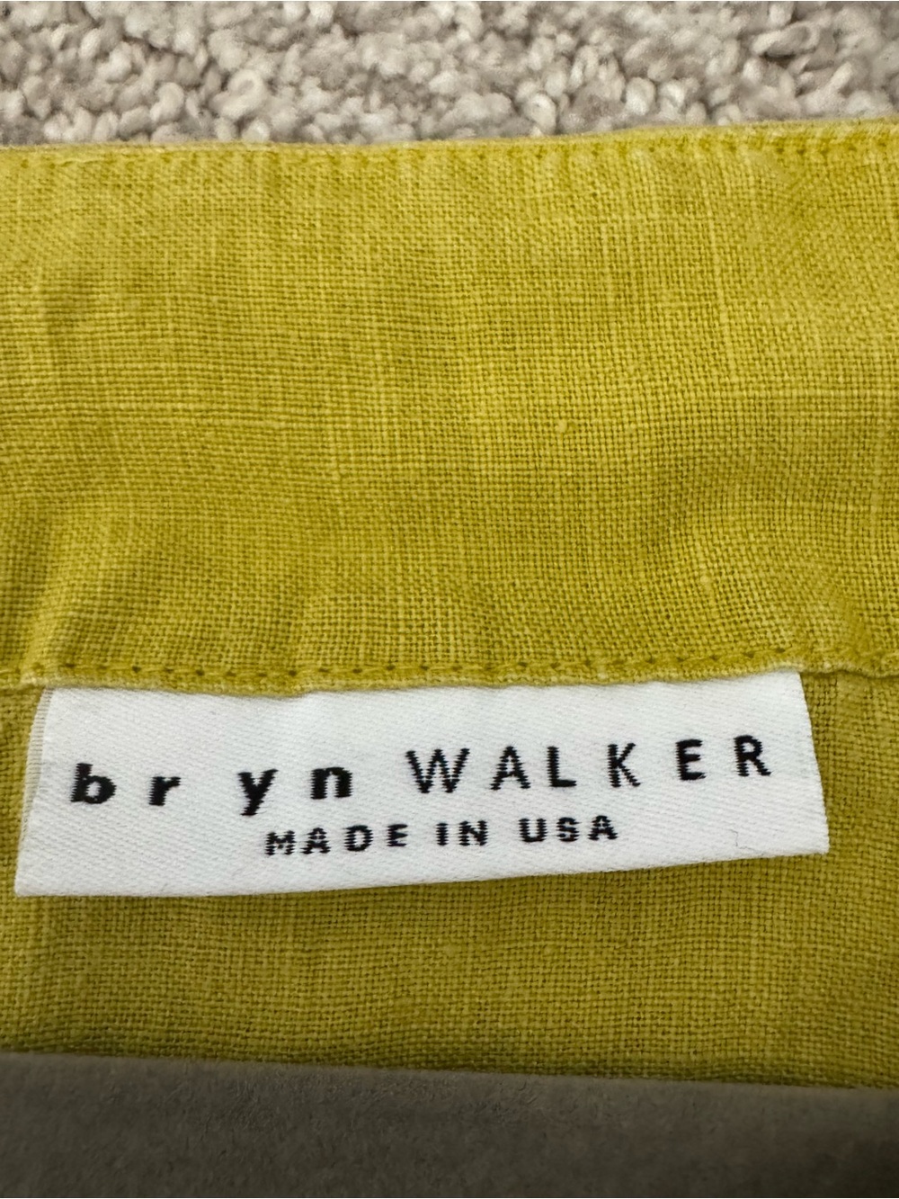 Bryn Walker Short Sleeve Yellow Linen Tunic Blouse Asymmetrical Large - Picture 5 of 7